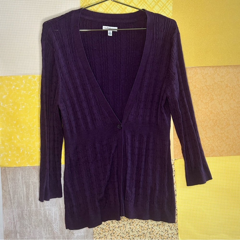 Croft and Barrow Cardigan, Size Medium